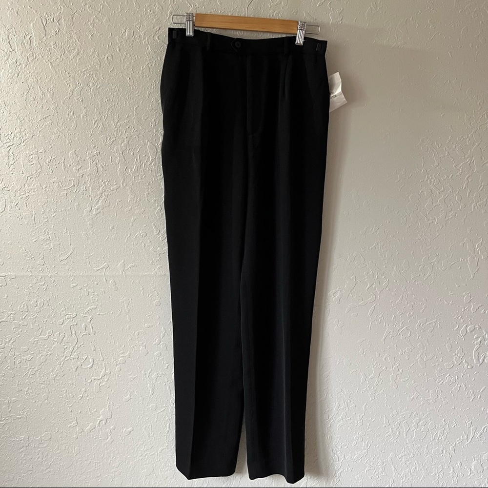 NWT Norm Thompson High Waist Trousers Black 8 - Picture 2 of 9